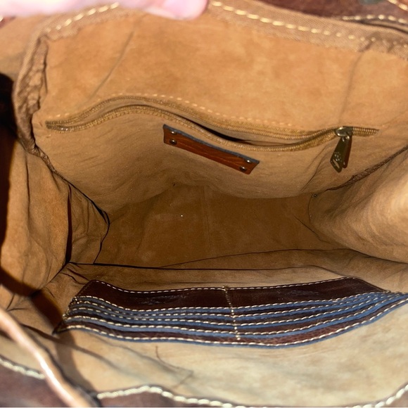 EUC Patricia Nash Jovanna Distressed Cognac Italian Leather Tassel Backpack - Picture 13 of 14